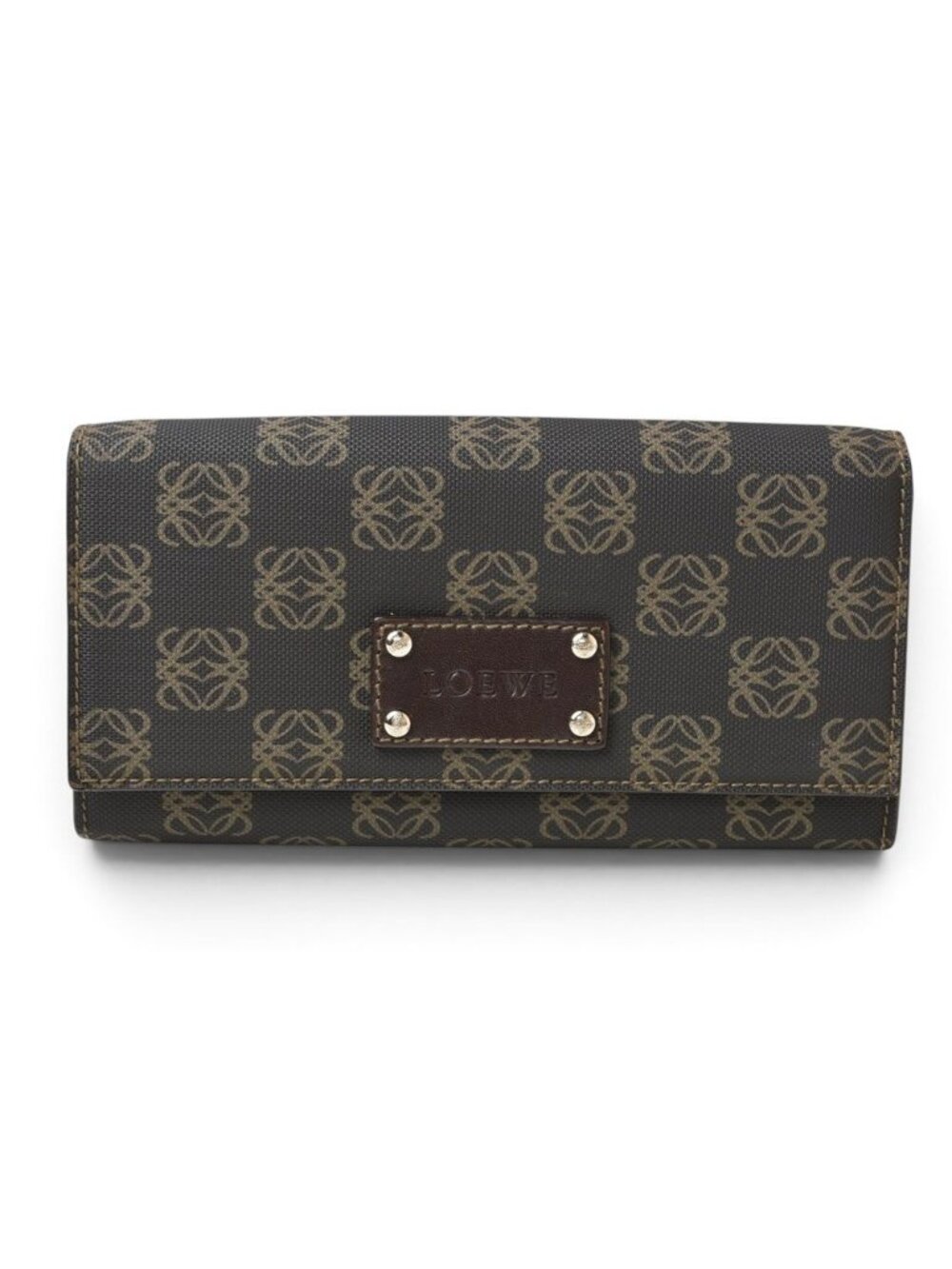 Loewe Wallet Anagram Bifold Leather Brown